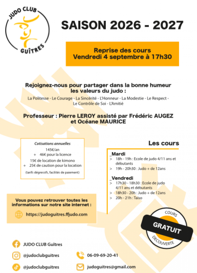 Image de l'actu 'Reprise des cours 2026 - 2027'